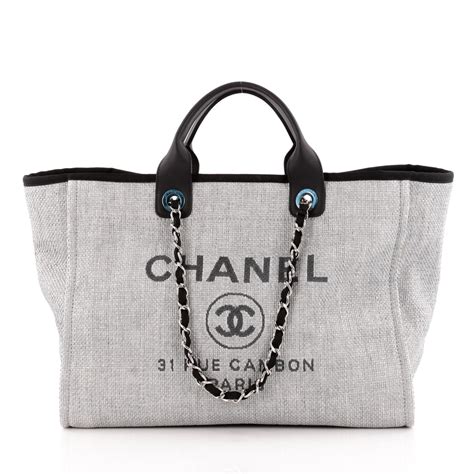 chanel canvas chain bag|Chanel tote bag canvas price.